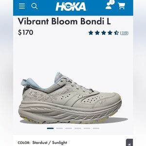 Hoka Vibrant Bloom Bondi L 
In Stardust/Sunlight Size 9